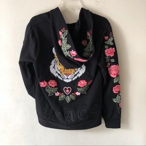 NWOT Chaser Embroidered ZIP Hoodie M